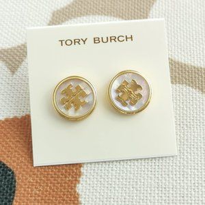 Tory Burch | Stud Earrings | Gold Mother Of Pearl Stud Earrings